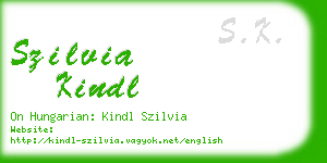 szilvia kindl business card